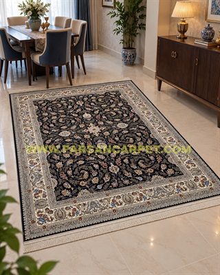 فرش ۷۰۰ شانه سرمه‌ای افشان کد 6556